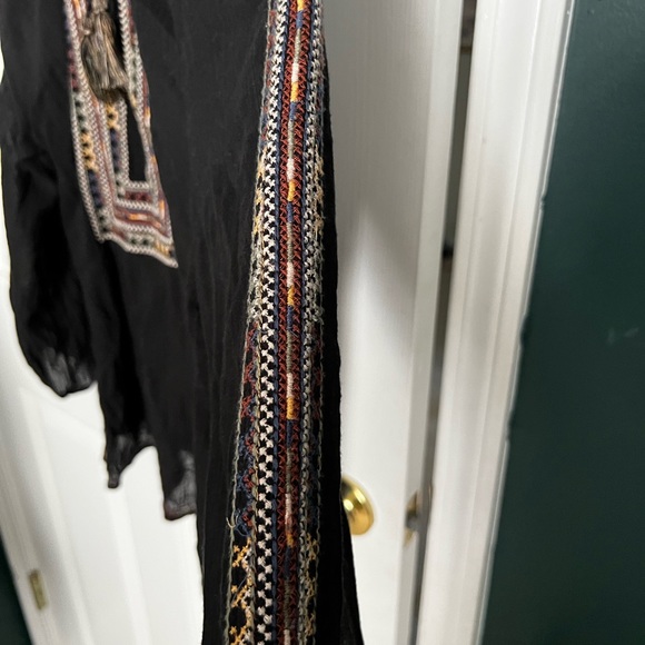 EUC Joie Cotton Embroidered Tie Front Tunic SZ S - Picture 2 of 4